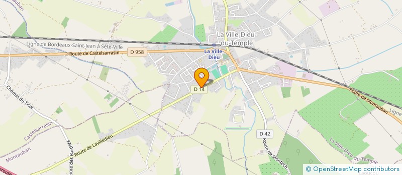 localisation de l'entreprise MONSIEUR JEAN-PAUL GINESTET  LA VILLE-DIEU-DU-TEMPLE