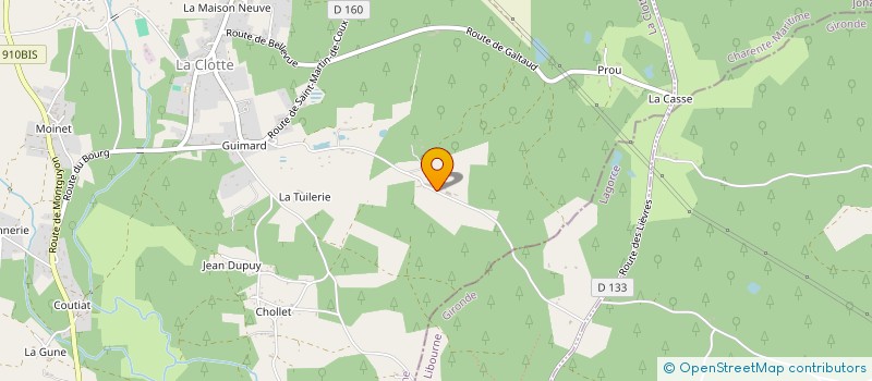 localisation de l'entreprise MONSIEUR JEAN-PAUL GODRIE  LA CLOTTE