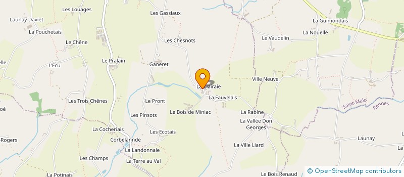 localisation de l'entreprise MONSIEUR JEAN-PAUL HOUEE  MINIAC-SOUS-BECHEREL