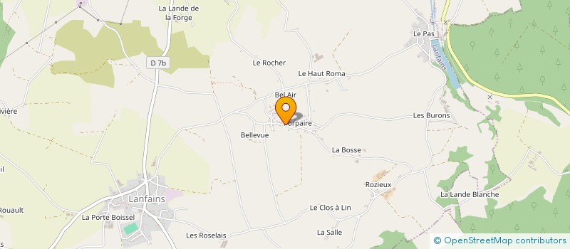 localisation de l'entreprise MONSIEUR JEAN PAUL KERGADALLAN  LANFAINS