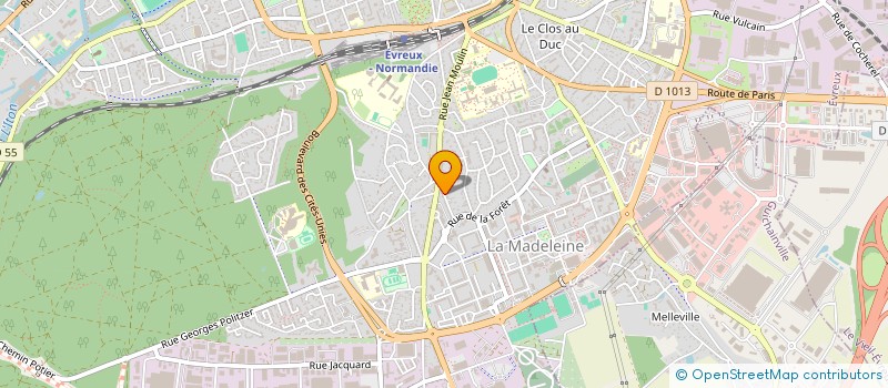 localisation de l'entreprise MONSIEUR JEAN-PAUL KOUAKOU  EVREUX