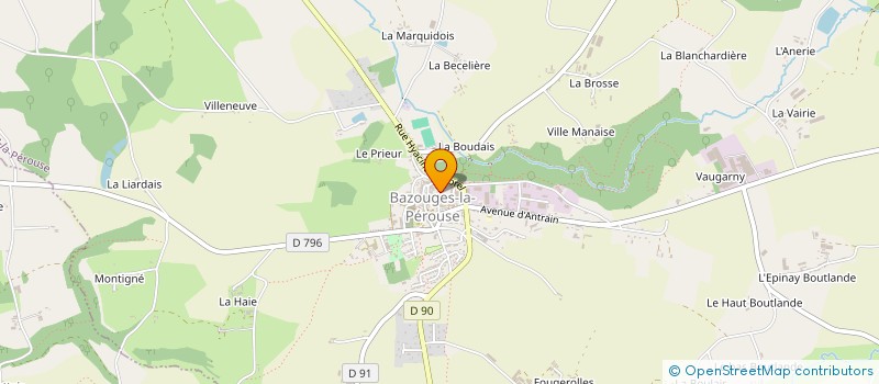 localisation de l'entreprise MONSIEUR JEAN-PAUL LABONNE à BAZOUGES-LA-PEROUSE