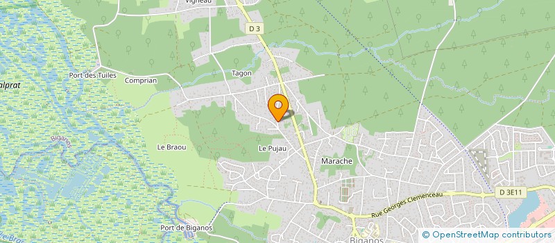 localisation de l'entreprise MONSIEUR JEAN PAUL LAFAY  BIGANOS