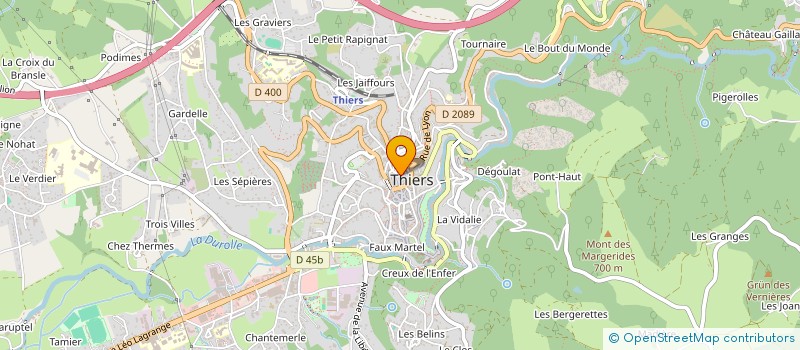 localisation de l'entreprise MONSIEUR JEAN-PAUL LAMOUROUX  THIERS