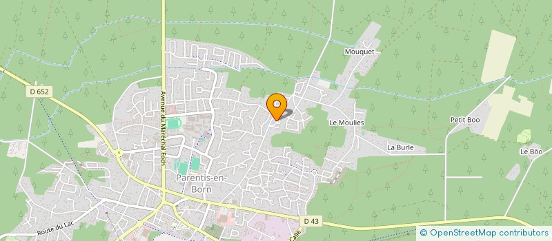 localisation de l'entreprise MONSIEUR JEAN PAUL LEGLISE  PARENTIS-EN-BORN