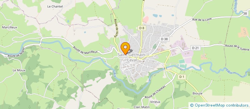 localisation de l'entreprise MONSIEUR JEAN PAUL MICHELON  SAINT-GERMAIN-LAVAL