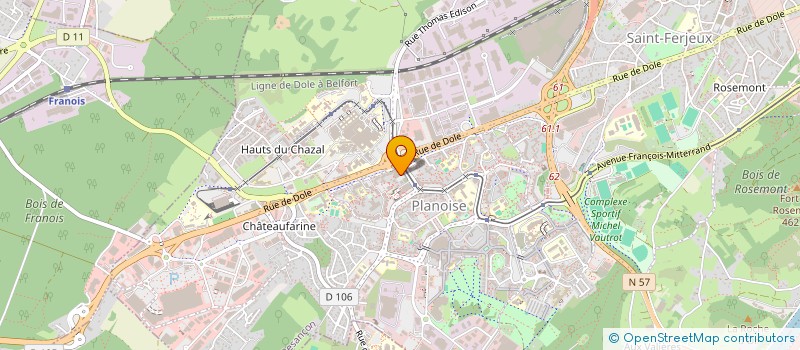 localisation de l'entreprise MONSIEUR JEAN PAUL OBOUGOU  BESANCON