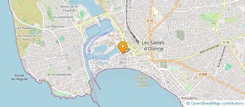 localisation de l'entreprise MONSIEUR JEAN-PAUL PEDEL  LES SABLES-D'OLONNE