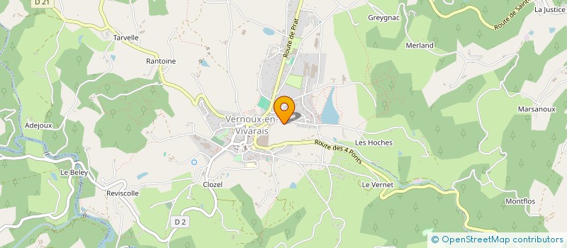 localisation de l'entreprise MONSIEUR JEAN-PAUL PEYROUZE à VERNOUX-EN-VIVARAIS