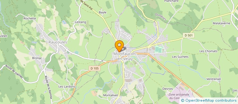 localisation de l'entreprise MONSIEUR JEAN PAUL POULENARD  MONTFAUCON-EN-VELAY