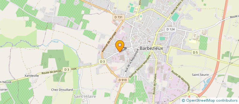 localisation de l'entreprise MONSIEUR JEAN-PAUL RIGALLAUD à BARBEZIEUX-SAINT-HILAIRE
