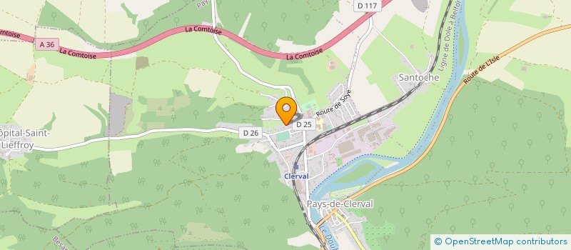 localisation de l'entreprise MONSIEUR JEAN-PAUL ROETHLISBERGER  PAYS-DE-CLERVAL