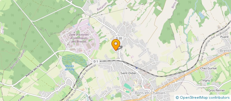 localisation de l'entreprise MONSIEUR JEAN PAUL TOURNIER  BONS-EN-CHABLAIS