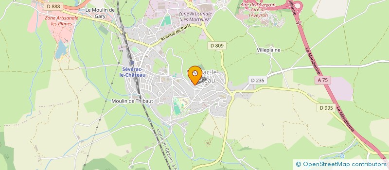 localisation de l'entreprise MONSIEUR JEAN-PAUL VIALA  SEVERAC D'AVEYRON