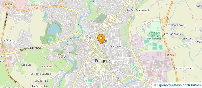 localisation de l'entreprise MONSIEUR JEAN PEGEAULT  FOUGERES