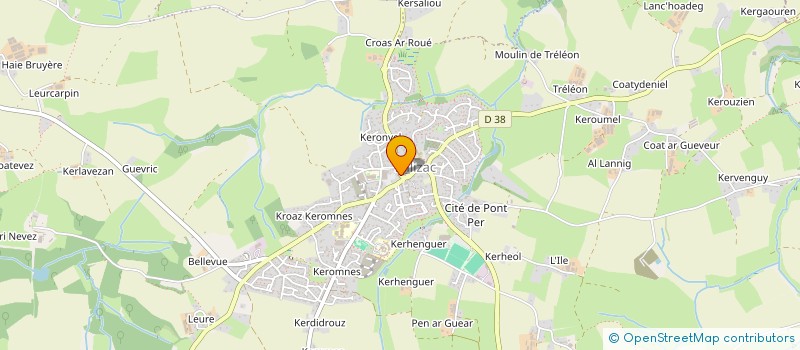 localisation de l'entreprise MONSIEUR JEAN PELLEN  MILIZAC-GUIPRONVEL