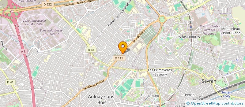 localisation de l'entreprise MONSIEUR JEAN PELLERIN à AULNAY SOUS BOIS
