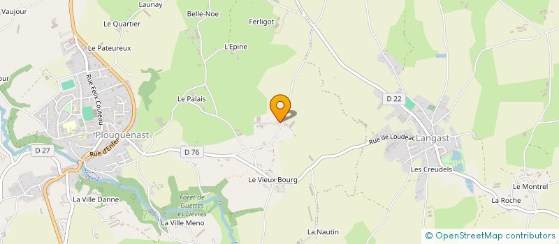 localisation de l'entreprise MONSIEUR JEAN PENHARD  PLOUGUENAST-LANGAST