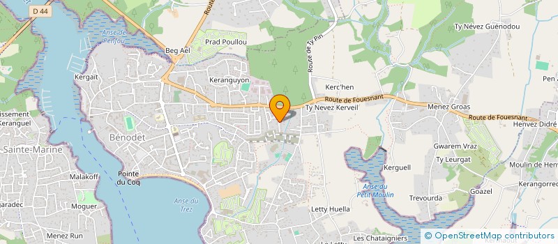 localisation de l'entreprise MONSIEUR JEAN PENNARUN  BENODET