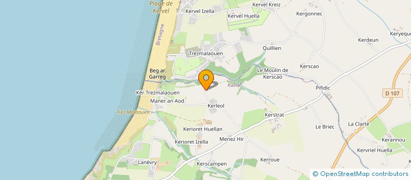 localisation de l'entreprise MONSIEUR JEAN PERENNOU  KERLAZ