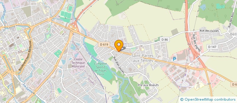 localisation de l'entreprise MONSIEUR JEAN PEREZ  SAINT-PARRES-AUX-TERTRES