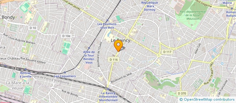 localisation de l'entreprise MONSIEUR JEAN PEROT à LE RAINCY