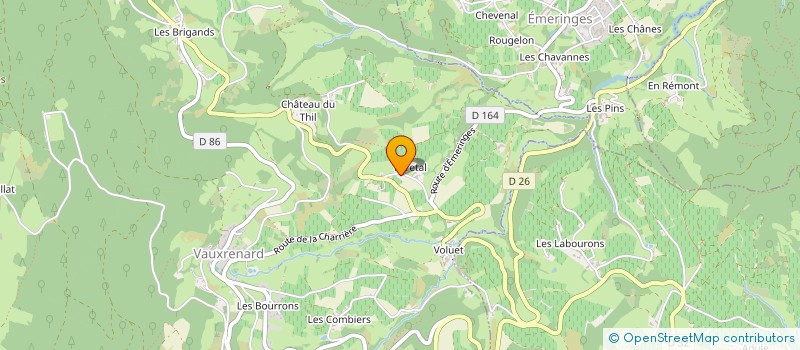 localisation de l'entreprise MONSIEUR JEAN PERRAUD  VAUXRENARD