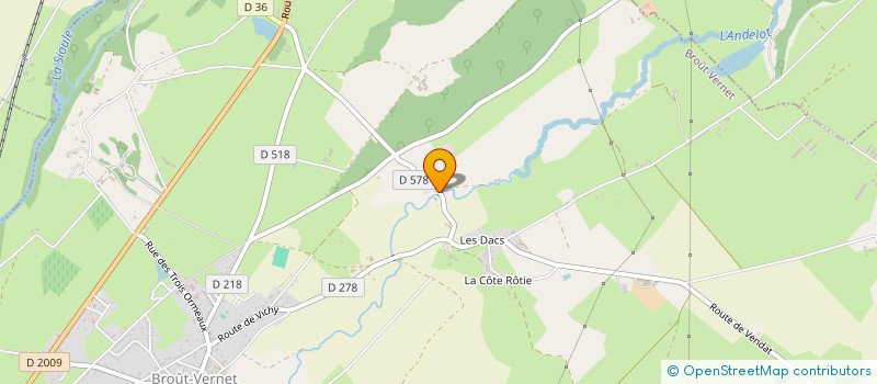 localisation de l'entreprise MONSIEUR JEAN PETIT  BROUT-VERNET