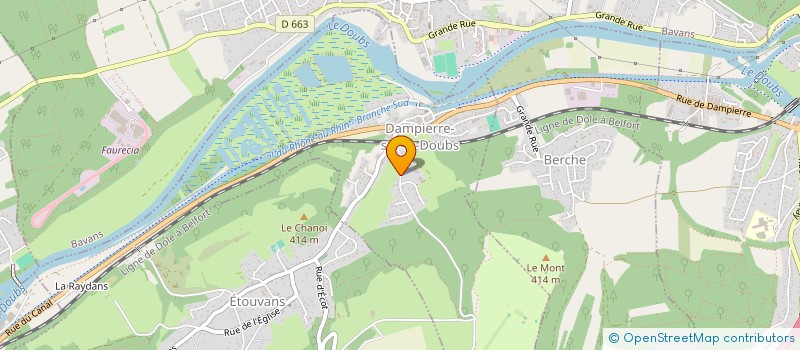 localisation de l'entreprise MONSIEUR JEAN PETITCLERC  DAMPIERRE-SUR-LE-DOUBS