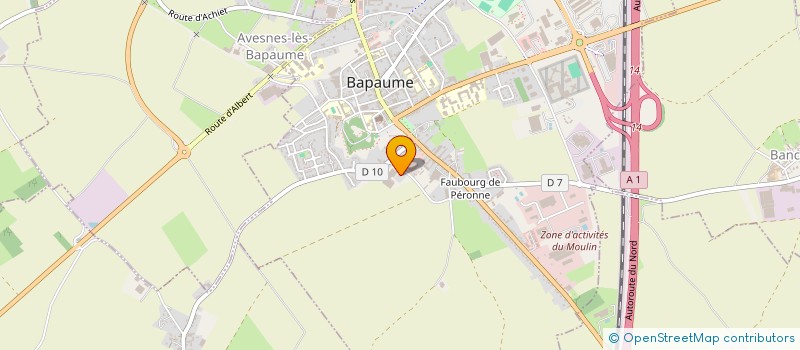 localisation de l'entreprise MONSIEUR JEAN PEUGNIEZ  BAPAUME