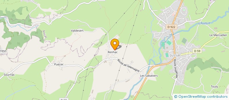 localisation de l'entreprise MONSIEUR JEAN PEYRAL à JUSSAC