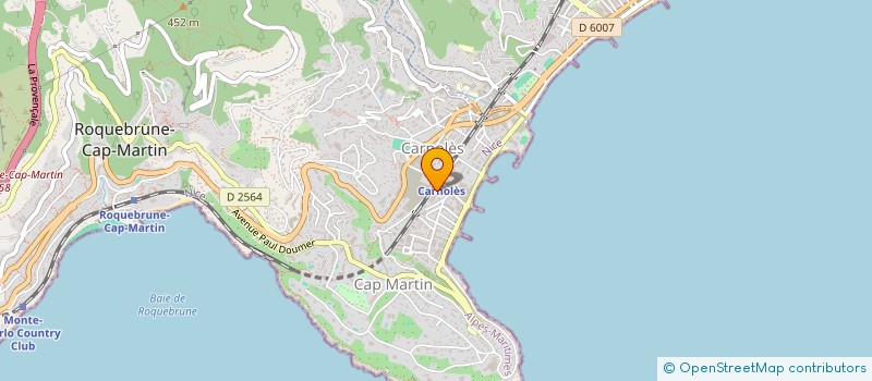 localisation de l'entreprise MONSIEUR JEAN PEYRO à ROQUEBRUNE-CAP-MARTIN