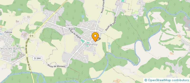 localisation de l'entreprise MONSIEUR JEAN PEYRONDET  OEYRELUY