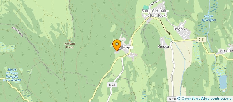 localisation de l'entreprise MONSIEUR JEAN PEYSSON  SAINT-GERMAIN-LES-PAROISSES