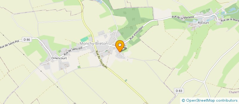 localisation de l'entreprise MONSIEUR JEAN-PHILIPPE BEAUCART  MONCHY-BRETON