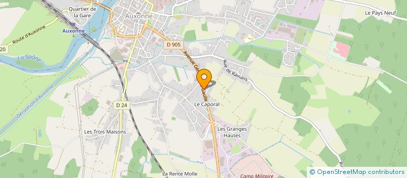 localisation de l'entreprise MONSIEUR JEAN-PHILIPPE COULAND  AUXONNE