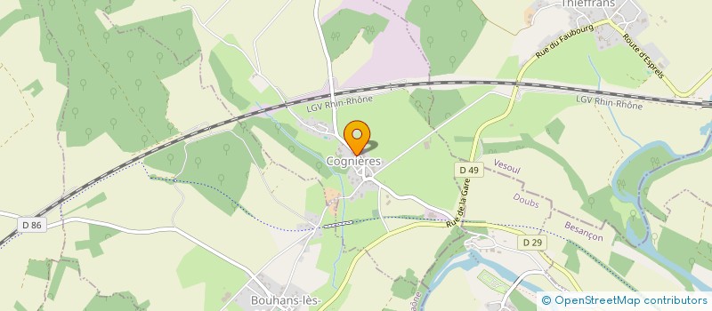 localisation de l'entreprise MONSIEUR JEAN-PHILIPPE DUBOIS  ROCHE-SUR-LINOTTE-ET-SORANS-LES-CORDIERS