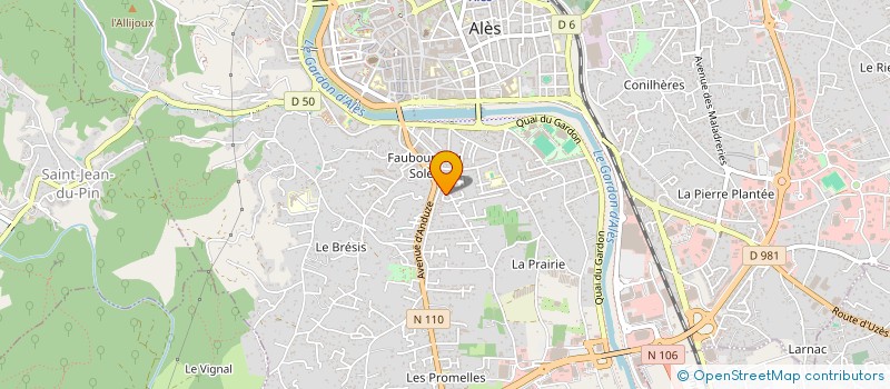 localisation de l'entreprise MONSIEUR JEAN-PHILIPPE FABRE  ALES