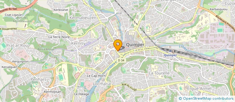 localisation de l'entreprise MONSIEUR JEAN PHILIPPE FOUQUET  QUIMPER