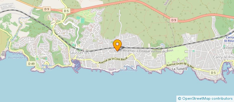 localisation de l'entreprise MONSIEUR JEAN-PHILIPPE GAUCHERAN  SAUSSET-LES-PINS