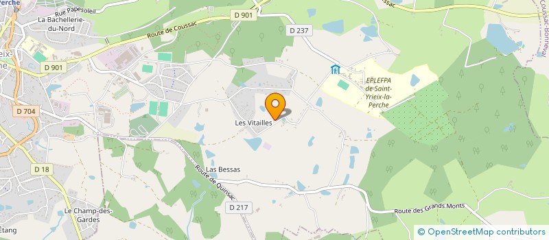 localisation de l'entreprise MONSIEUR JEAN-PHILIPPE SAULENC à ST YRIEIX LA PERCHE