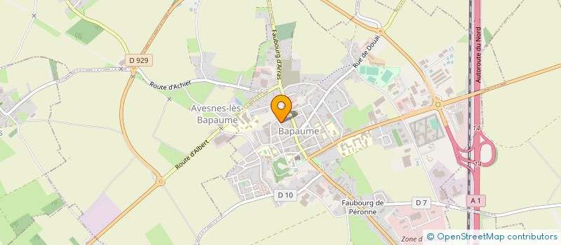 localisation de l'entreprise MONSIEUR JEAN-PHILIPPE VANDENBURIE  BAPAUME