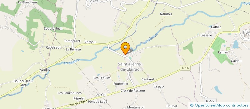 localisation de l'entreprise MONSIEUR JEAN PHILOCTETE  SAINT-PIERRE-DE-CLAIRAC