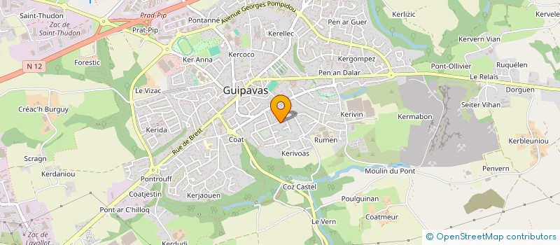 localisation de l'entreprise MONSIEUR JEAN PIBOULEAU à GUIPAVAS