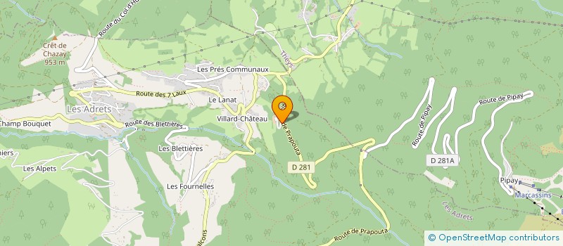 localisation de l'entreprise MONSIEUR JEAN PICCHIONI  LES ADRETS