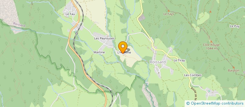 localisation de l'entreprise MONSIEUR JEAN PIERRE ATHENOUX  ROISSARD