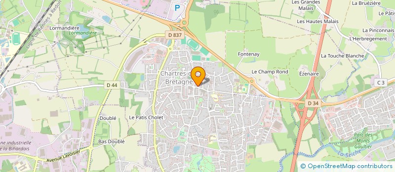 localisation de l'entreprise MONSIEUR JEAN-PIERRE AUBERT  CHARTRES-DE-BRETAGNE