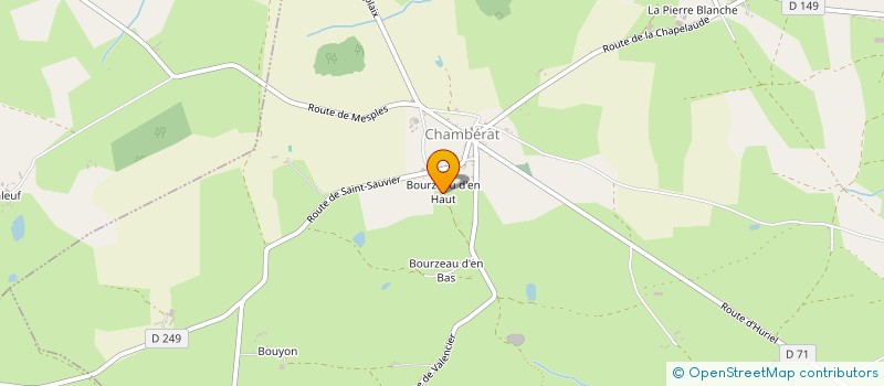 localisation de l'entreprise MONSIEUR JEAN PIERRE BARTHOLOME  CHAMBERAT