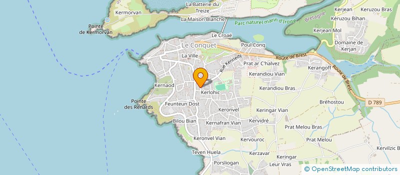 localisation de l'entreprise MONSIEUR JEAN-PIERRE BEAUVAIS  LE CONQUET