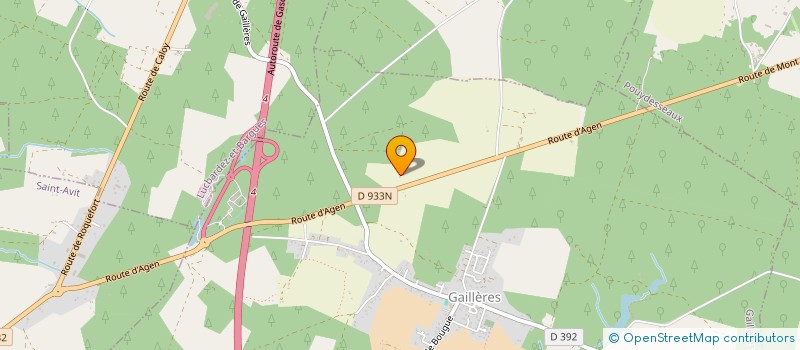 localisation de l'entreprise MONSIEUR JEAN PIERRE BERNADET  GAILLERES